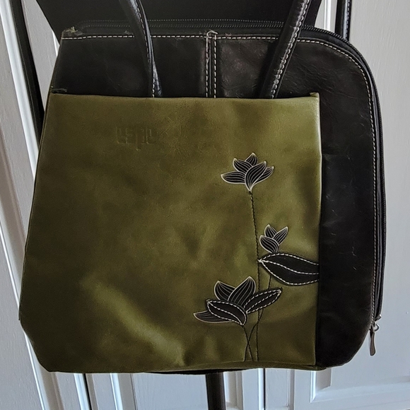 Espe Vegan Purse/backpack 11 x 10 Olive Green - Picture 4 of 12